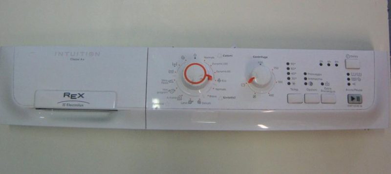 FRONTALE REX ELECTROLUX RWF 6140 W   INTUITION CLASSE A+   COMPLETO DI SCHEDA COMANDI