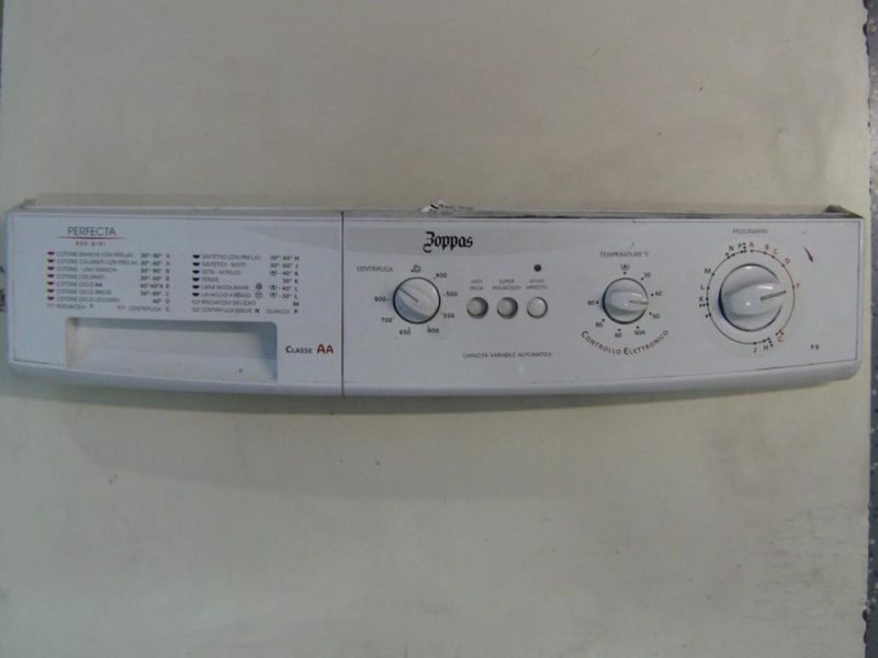 0053 -- 000 (68) FRONTALE PER LAVATRICE ZOPPAS PERFECTA P8 COMPLETEO DI SELETTORI