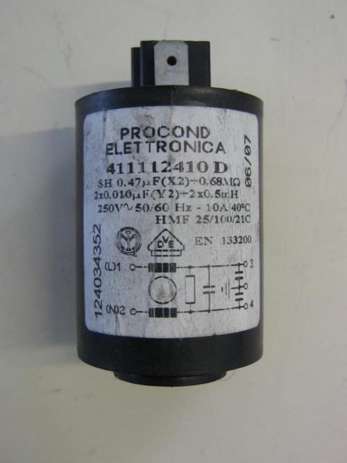 Condensatore lavatrice Zoppas P8 cod 411112410D