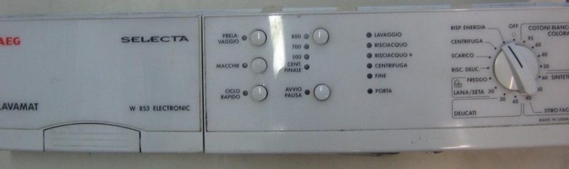 FRONTALE PER LAVATRICE AEG LW853   COMPLETO DI SCHEDA COMANDI