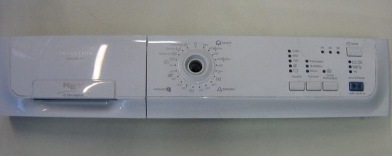 FRONTALE PER LAVATRICE REX RWP12075W   COMPLETO DI SCHEDA COMANDI   SENZA MANOPOLA E SELETTORE