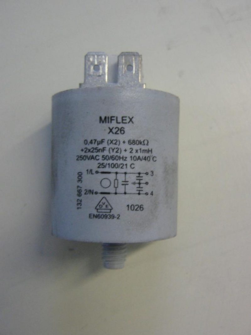 Condensatore lavatrice Rex RWF10095W cod 132667300