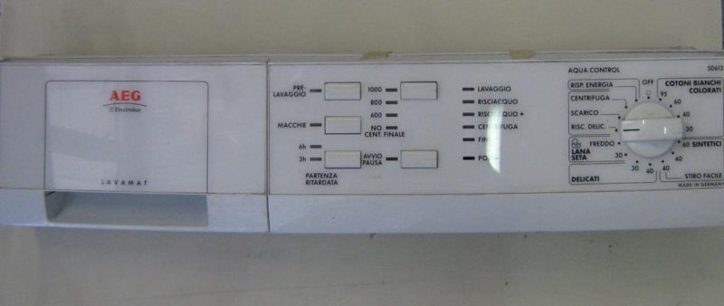 FRONTALE PER LAVATRICE AEG L50612   COMPLETO DI SCHEDA COMANDI
