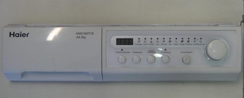 FRONTALE PER LAVATRICE HAIER HMS1000TVE   COMPLETO DI SCHEDA COMANDI E SELETTORI