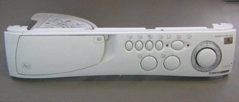 FRONTALE PER LAVATRICE ARISTON ALS109X   COMPLETO DI SELETTORI, SCHEDA ALIMENTAZIONE, LUCI E TIMER
