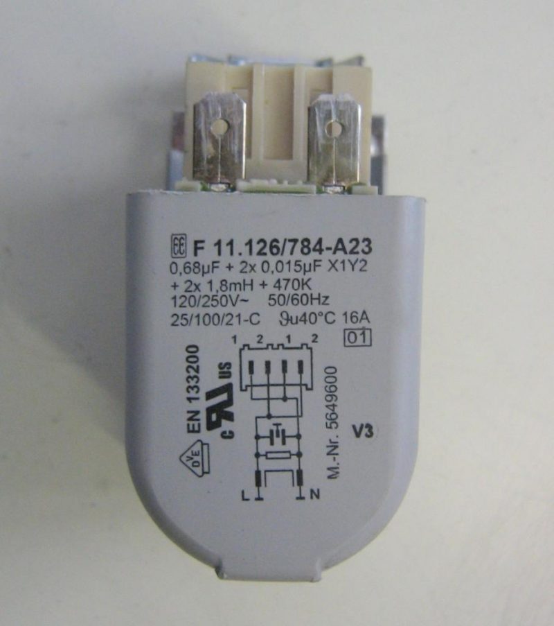 Condensatore lavatrice Miele NOVOTRONIC W1511 cod F 11.126/784-A23