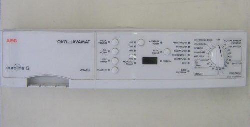 0440 -- 000 (461) FRONTALE PER LAVATRICE AEG OKO_LAVAMAT EUROLINE S COMPLETO DI SCHEDA COMANDI SENZA SELETTORE