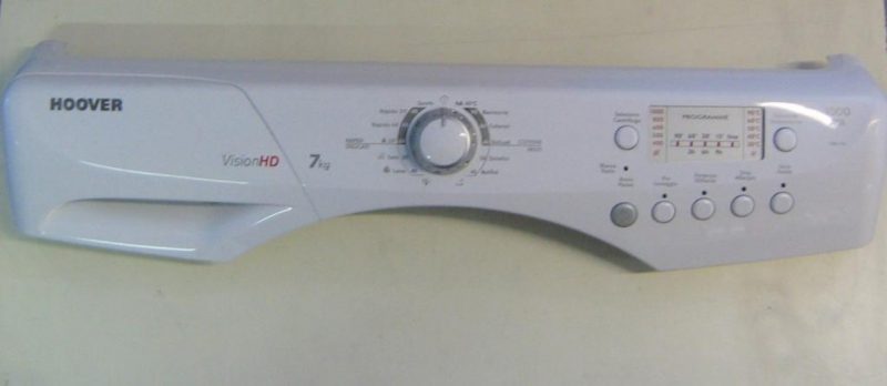 0509 -- 000 (529) FRONTALE PER LAVATRICE HOOVER VHD710 COMPLETO DI SCHEDA COMANDI E SELETTORE