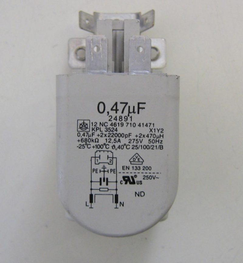 Condensatore lavatrice Whirlpool AWT2266 cod 461971041471