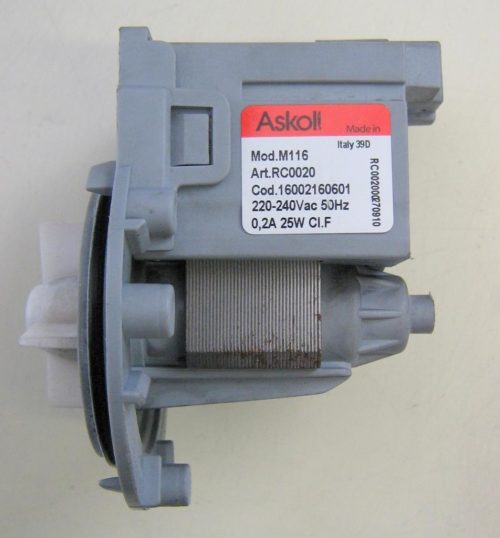 0834 -- 000 (854) Pompa lavatrice Indesit WISL86 cod 16002160601