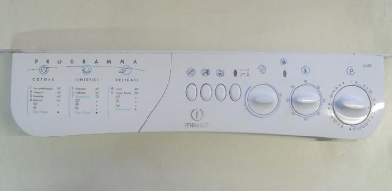 FRONTALE PER LAVATRICE INDESIT W68X   COMPLETO DI SELETTORI, LUCE E TIMER