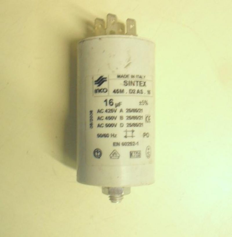 Condensatore lavatrice Ardo A600X cod 45M.D2 AS.16