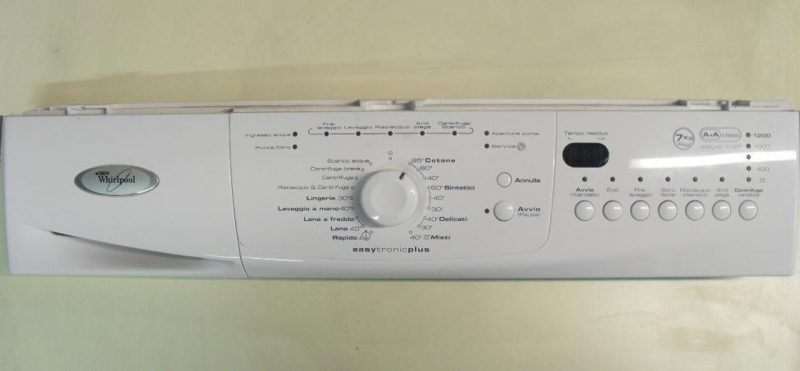 FRONTALE PER LAVATRICE Whirlpool AWO/D 7127   COMPLETO DI SCHEDE COMANDI 461971416822 / 461974487982  +  461971403701-02   AKO 707629-05