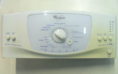 FRONTALE PER LAVATRICE Whirlpool AWT 6064/2   COMPLETO DI TIMER COD. 461973089332 SELETTORI E SCHEDA COMANDI