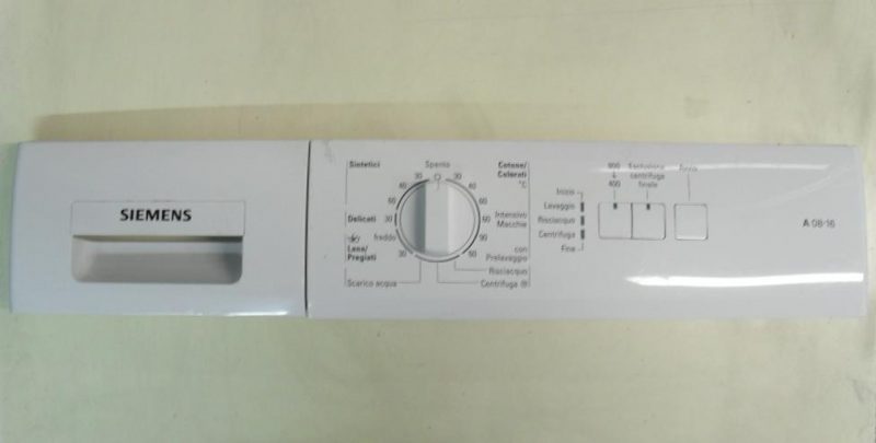 FRONTALE PER LAVATRICE Siemens WM08A161II/21   COMPLETO DI SCHEDA COMANDI COD. 9000370064   CODICE ALTERNATIVO: 5560004325   EPW65002