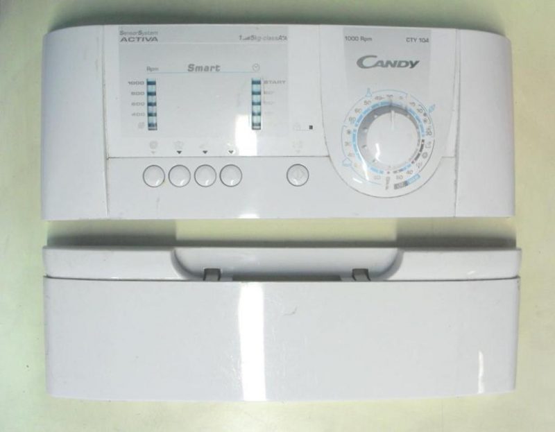 FRONTALE PER LAVATRICE CANDY CTY 104   COMPLETO DI SCHEDA COMANDI COD. 41015190