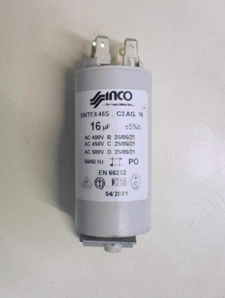 Condensatore lavatrice Ariston AB63IT cod 45S. C3 AG. 16