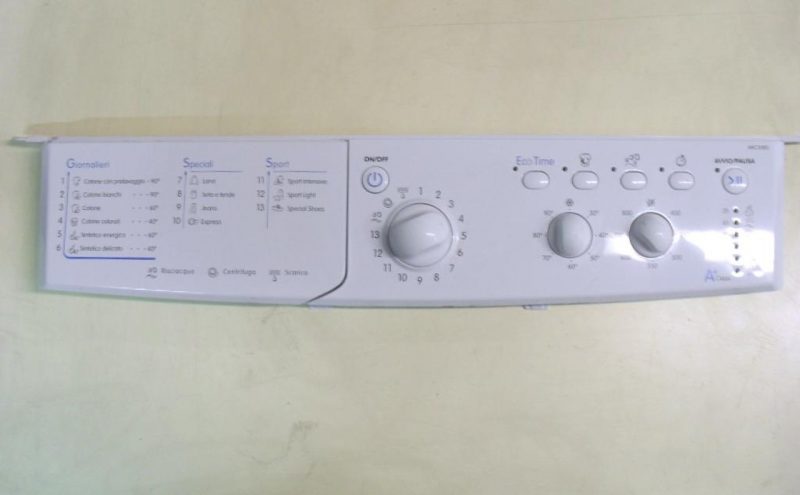 FRONTALE PER LAVATRICE INDESIT IWC5085B   COMPLETO DI SCHEDA COMANDI COD. 16200210902   SW: 03.00.06