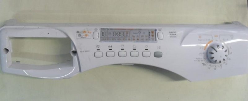 FRONTALE PER LAVATRICE CANDY GO W485D-01S COMPLETO DI SCHEDA COMANDI COD. 41028749 CODICE ALTERNATIVO: 30411549 E DI SELETTORE