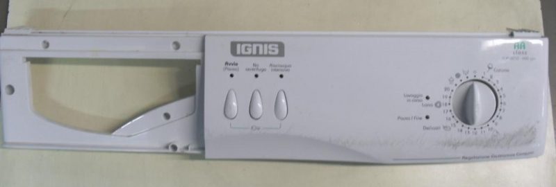 2169 -- 000 (2237) FRONTALE PER LAVATRICE IGNIS LOE 1066 COMPLETO DI SCHEDA COMANDI COD. 7706873003