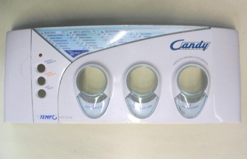 FRONTALE PER LAVATRICE CANDY CTT 73 TV   SOLO PLASTICA