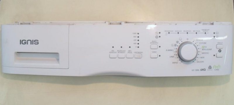 2305 -- 000 (2365) FRONTALE PER LAVATRICE IGNIS LEI 1006 COMPLETO DI SCHEDA COMANDI COD. 461971403791