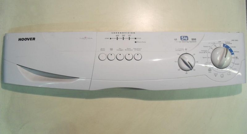 FRONTALE PER LAVATRICE HOOVER HNS 2805-30   COMPLETO DI SCHEDA COMANDI COD. 41010895 E SELETTORI