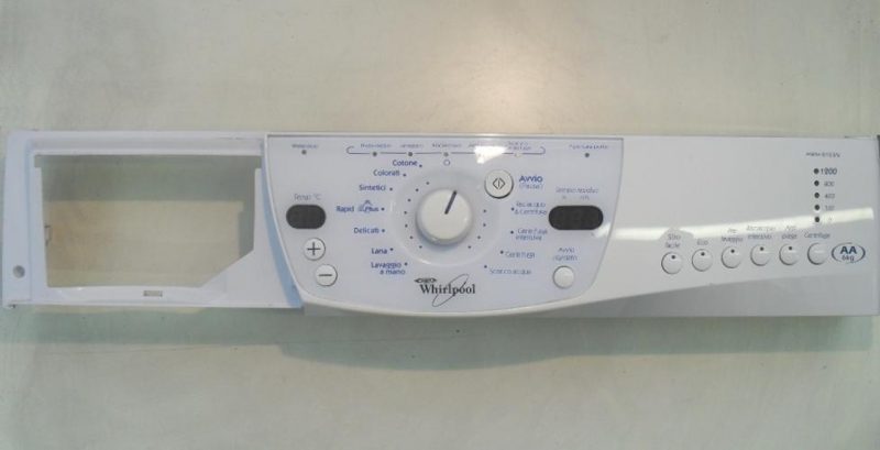 2334 -- 000 (2399) FRONTALE PER LAVATRICE WHIRLPOOL AWM 6063 COMPLETO DI SCHEDA COMANDI COD. 461971067203