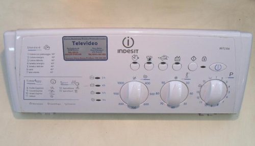 FRONTALE PER LAVATRICE INDESIT WITL106   COMPLETO DI SCHEDA COMANDI COD. 21014152902   SW: 01.00.15