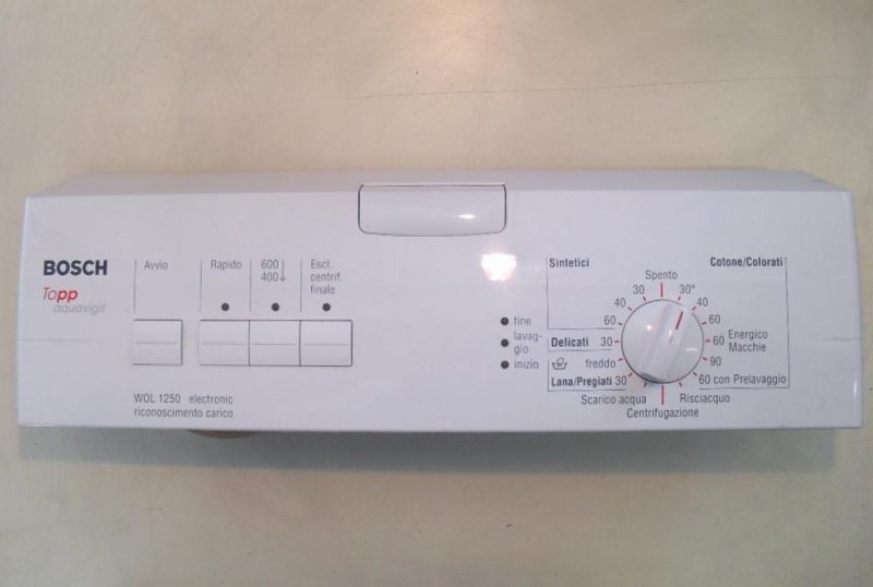 FRONTALE PER LAVATRICE BOSCH WOL 1250   COMPLETO DI SCHEDA COMANDI COD. 5 550 000 169