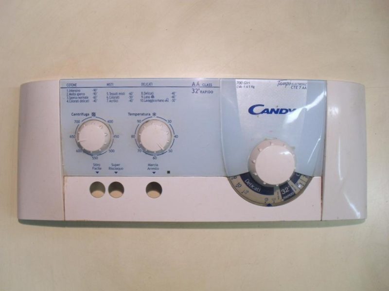 2529 -- 000 (2591) FRONTALE PER LAVATRICE CANDY CTE 7 AA SOLO PLASTICA