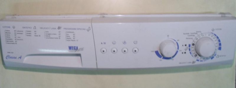2578 -- 000 (2640) FRONTALE PER LAVATRICE WegaWhite WW-107 COMLETO DI SCHEDA COMANDI COD. 42028679