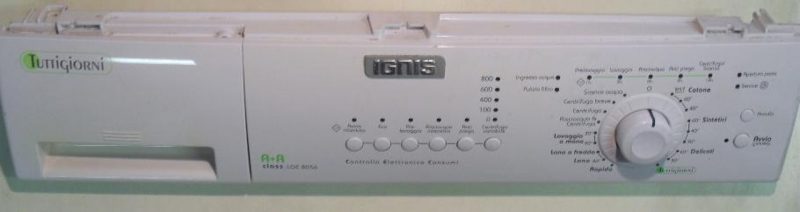 2735 -- 000 (2798) FRONTALE PER LAVATRICE IGNIS LOE8056 COMPLETO DI SCHEDA COD. 461971403771