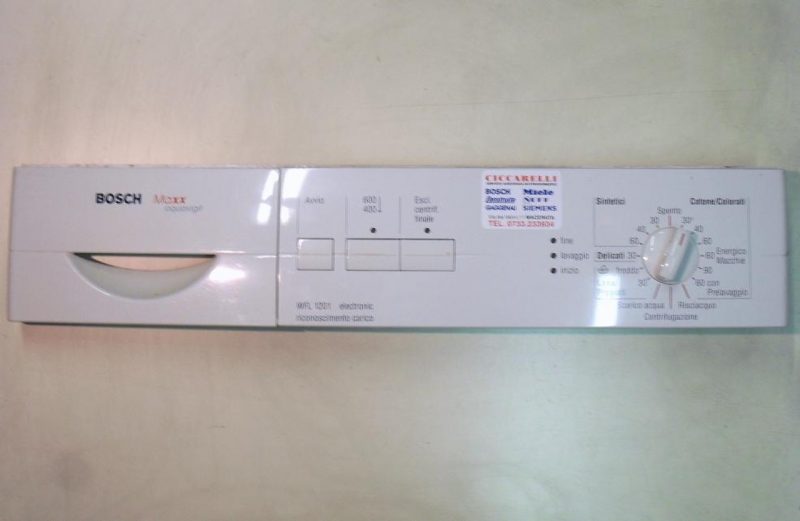 FRONTALE PER LAVATRICE BOSCH WFL1201 II/02   COMPLETO DI SCHEDA COMANDI COD. 5500000803