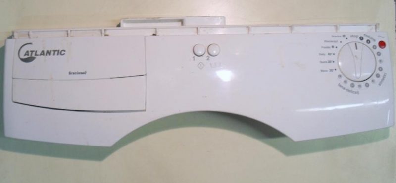 FRONTALE PER LAVATRICE ATLANTIC GRACIOSA2 COMPLETO DI SCHEDA COMANDI COD. 502062101 PIU SELETTORI