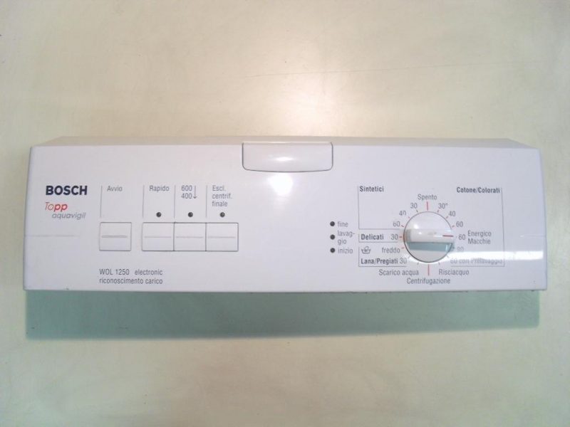 2775 -- 000 (2838) FRONTALE PER LAVATRICE BOSCH WOL 1250II/08 COMPLETO DI SCHEDA COMANDI COD. 5550007195