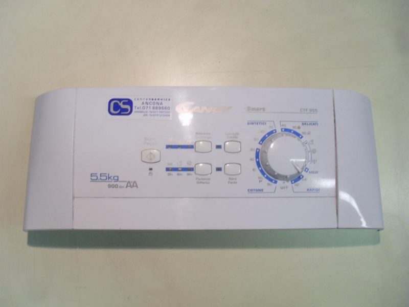 FRONTALE PER LAVATRICE CANDY CTF 955 COMPLETO DI SCHEDA COMANDI COD. 31002727 CODICE ALTERNATIVO: 41029707