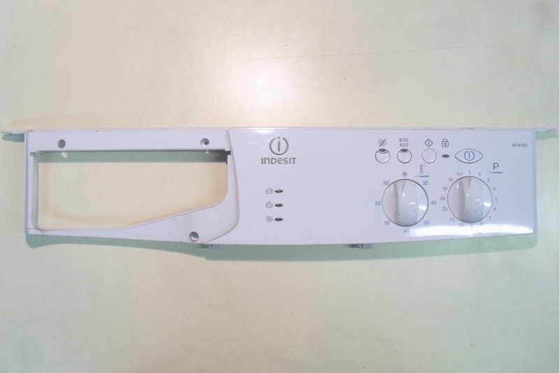 FRONTALE PER LAVATRICE INDESIT WINV80   COMPLETO DI SCHEDA COMANDI COD. 21017919601   SW: 02.00.13   S/N:1050302370