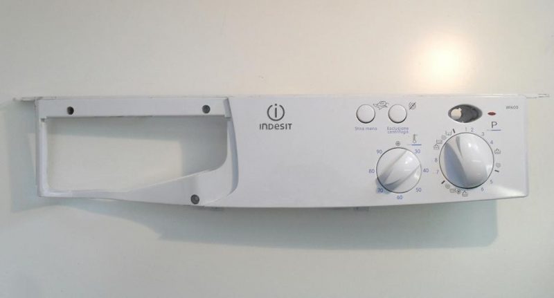 FRONTALE PER LAVATRICE INDESIT WI600   COMPLETO DI TIMER COD. 16001763900 E SELETTORI