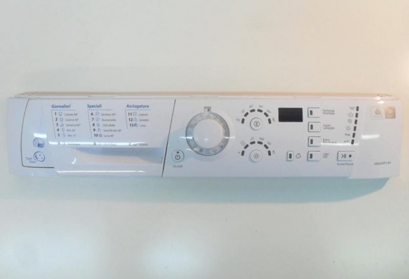 3070 -- 000 (3135) FRONTALE PER LAVATRICE ARISTON HOTPOINT ARMXXF149 COMPLETO DI SCHEDA COMANDI COD. 210144093.00 SW: 02.00.34