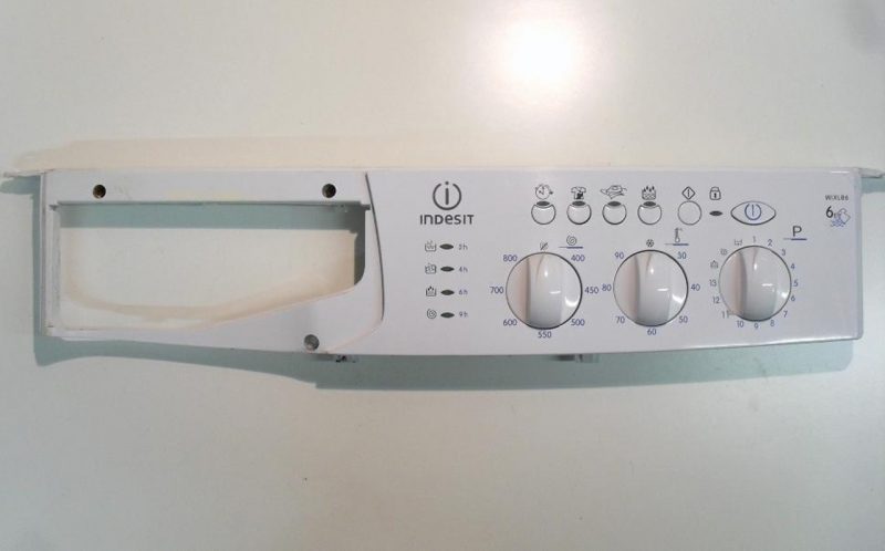 FRONTALE PER LAVATRICE INDESIT WIXL86   COMPLETO DI SCHEDA COMANDI COD. 21013012401   SW REL. 10.3.1