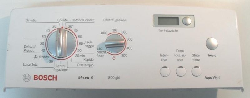 FRONTALE PER LAVATRICE BOSCH WOT16322IT/01   COMPLETO DI SCHEDA COMANDI COD. 252204426 CODICE ALTERNATIVO 253304662