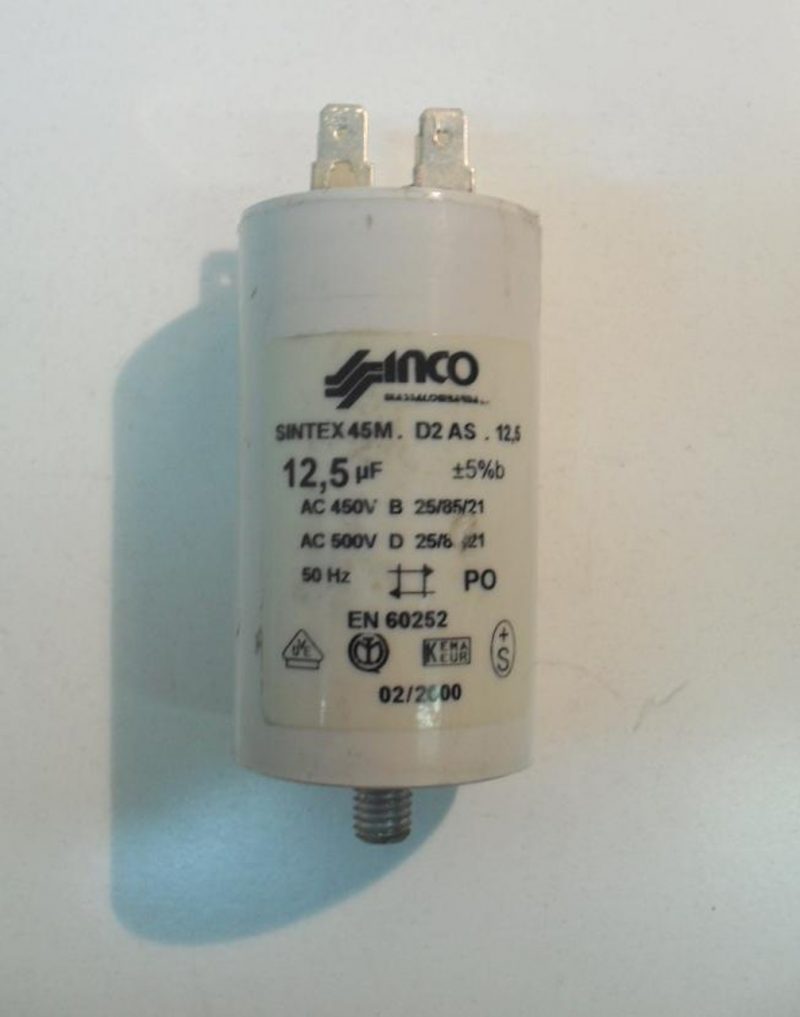 Condensatore lavatrice Zerowatt SELECTA 4230 cod 45M.D2 AS.12,5