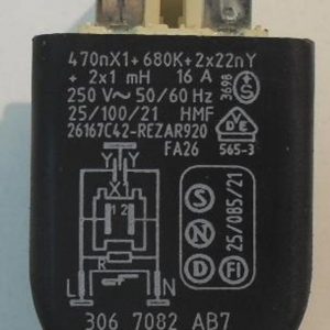 Condensatore lavatrice Bosch WOF1600 cod 3067082AB7
