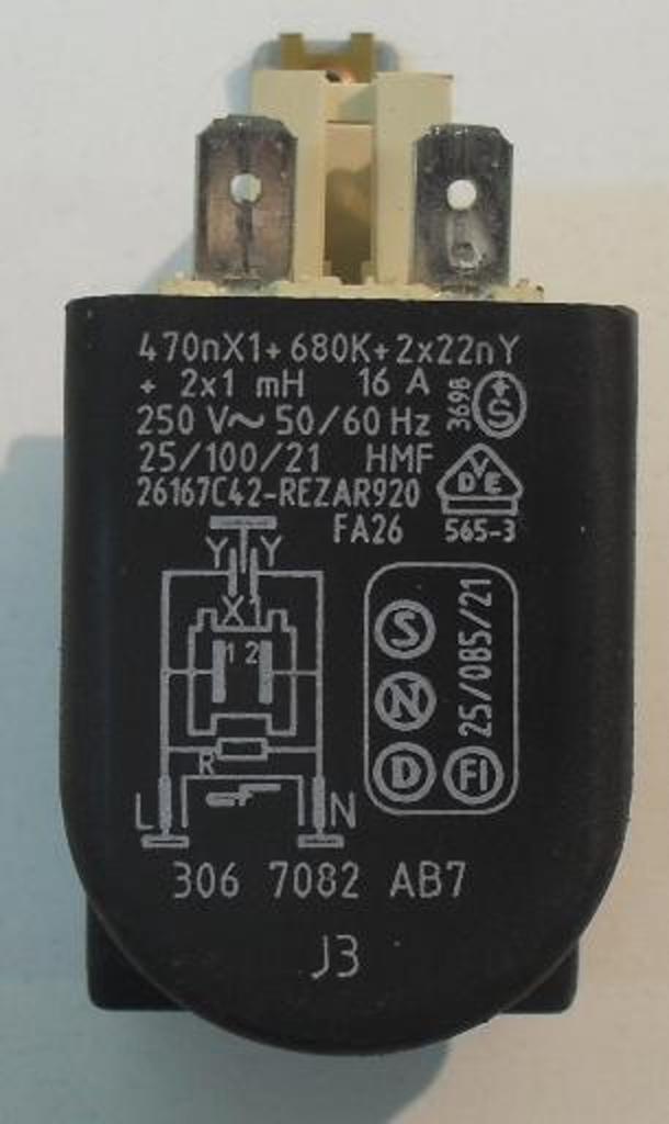 Condensatore lavatrice Bosch WOF1600 cod 3067082AB7