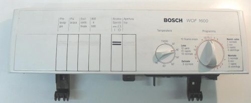 FRONTALE PER LAVATRICE BOSCH WOF1600 FD 7703   COMPLETO DI SCHEDA COMANDI COD. 0126732   CODICE ALTERNATIVO A25 7907 AB9 E SELETTORI