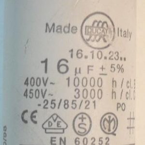 Condensatore lavatrice Indesit W65T cod 16.10.23..