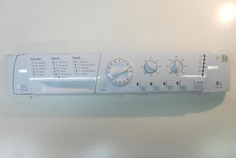 4024 -- 000 (4108) FRONTALE PER LAVATRICE ARISTON HOTPOINT ARXL108 COMPLETO DI SCHEDA COMANDI COD. 21014289700 SW: 02.00.21