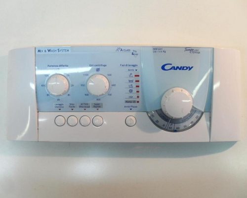 4041 -- 000 (4125) FRONTALE PER LAVATRICE CANDY CTD 11 AA, ctd 9aa COMPLETO DI SCHEDA COMANDI COD. 41007927