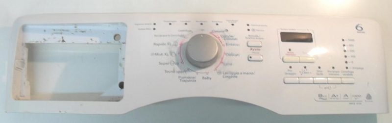 4148 -- 000 (4232) FRONTALE PER LAVATRICE WHIRLPOOL AWOE 8104 COMPLETO DI SCHEDA COMANDI COD. 461971417481 E TIMER COD. 461974488751